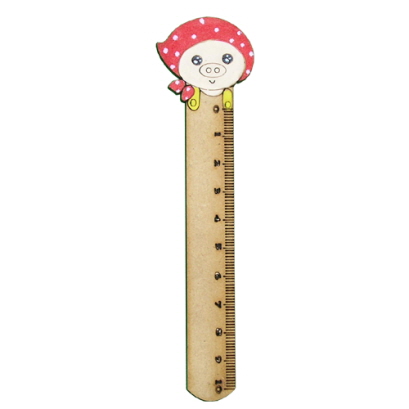 캐릭터우드 자 10cm(꿀순이)