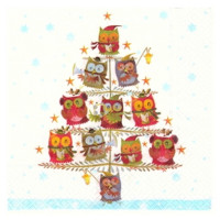 엑스마스 월트리/ Xmas owl tree/ 냅킨2장