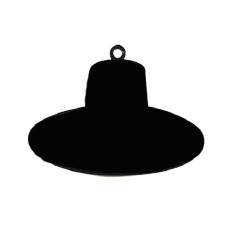 자개공예 레진아트 검정아크릴 저승사자모자 1구 키링재료 3mm