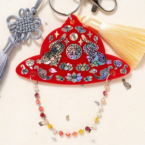 굿즈 전통모자키링만들기 갓키링 아크릴열쇠고리 자개키링만들기세트